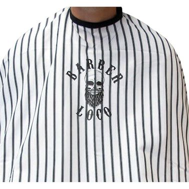 Barber Loco - Pin Stripe Gown - Capes, Gowns, Aprons & Collars | L'Oréal Partner Shop
