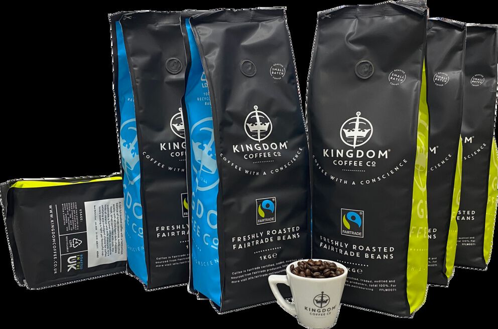 Cafe Cremosa Fairtrade Coffee Beans 6 x 1kg Kingdom Coffee