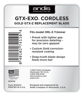 Andis GTO-EXO Deep Tooth Blade (Gold) - Shavers | L'Oréal Partner Shop