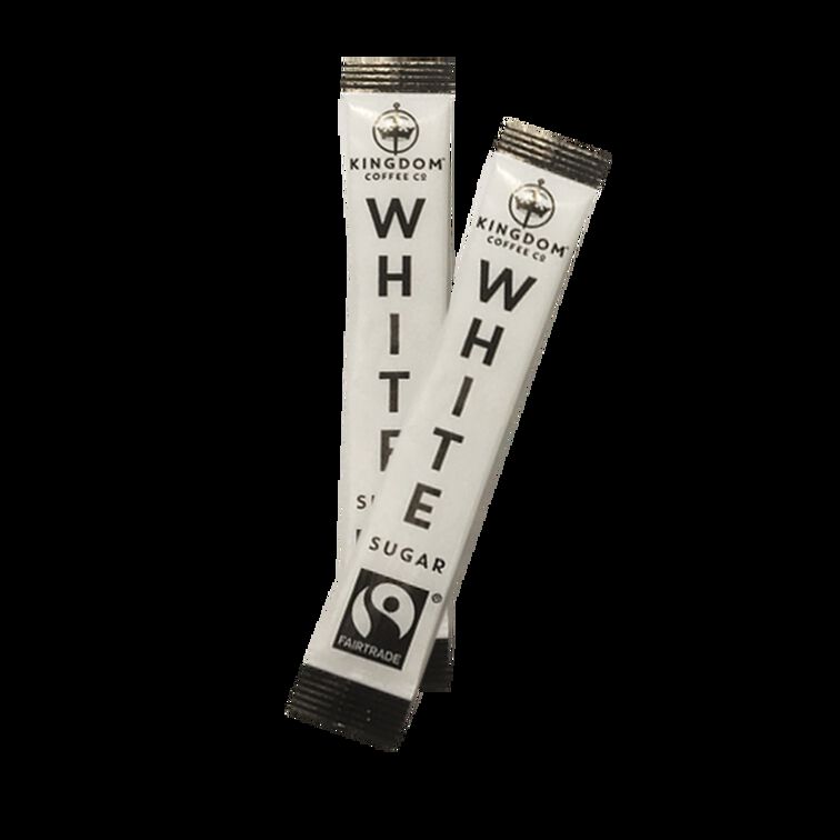 Fairtrade White Sugar Sticks Kingdom Branded 1 x 1000 Kingdom Coffee
