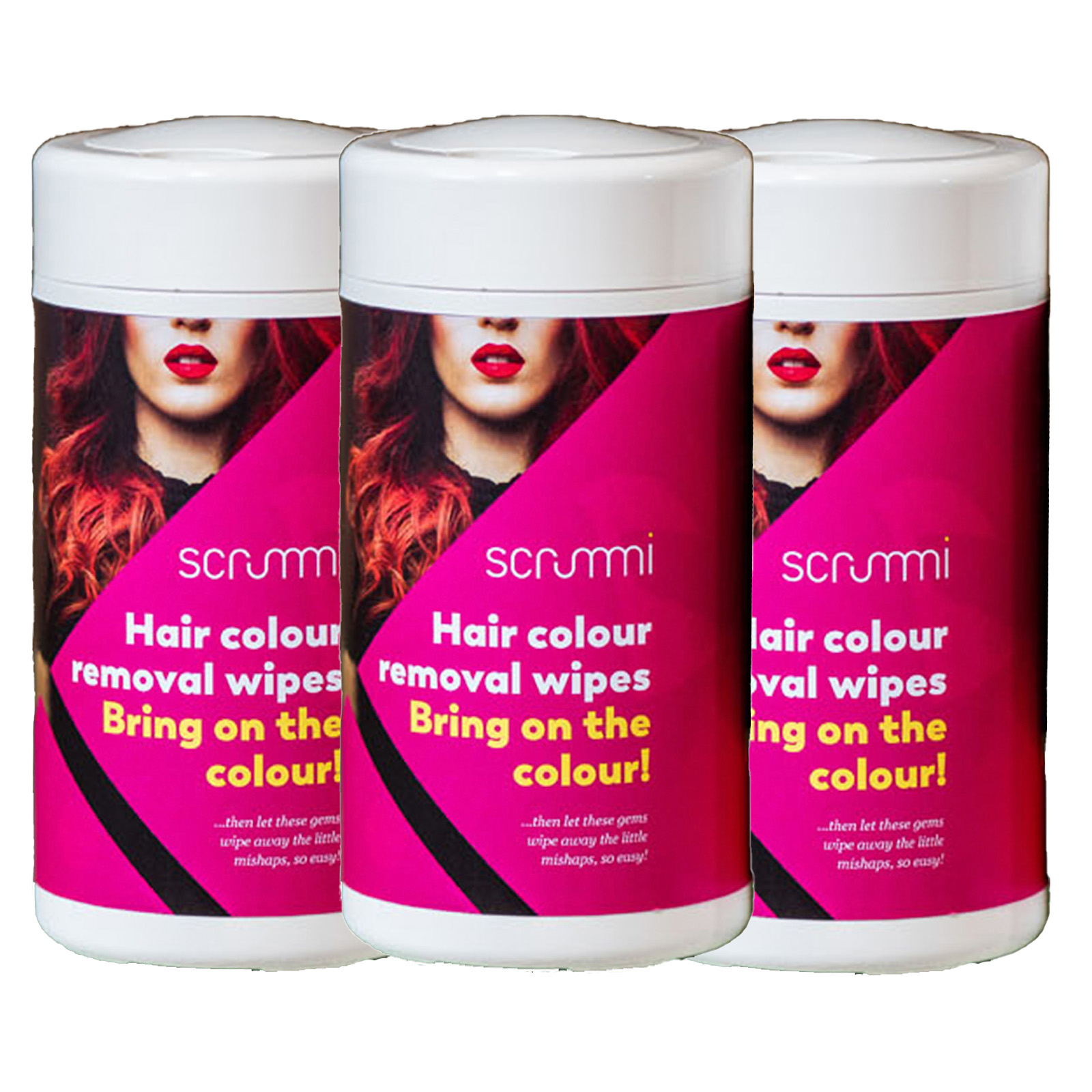 Hair Colour Removal Wipes x 3 tubs Scrummi